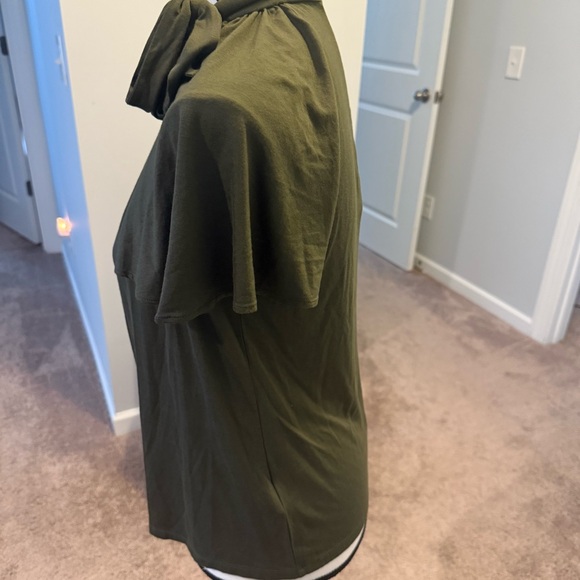 Ralph Lauren Olive Blouse with Neck Tie nwot. - Picture 4 of 9